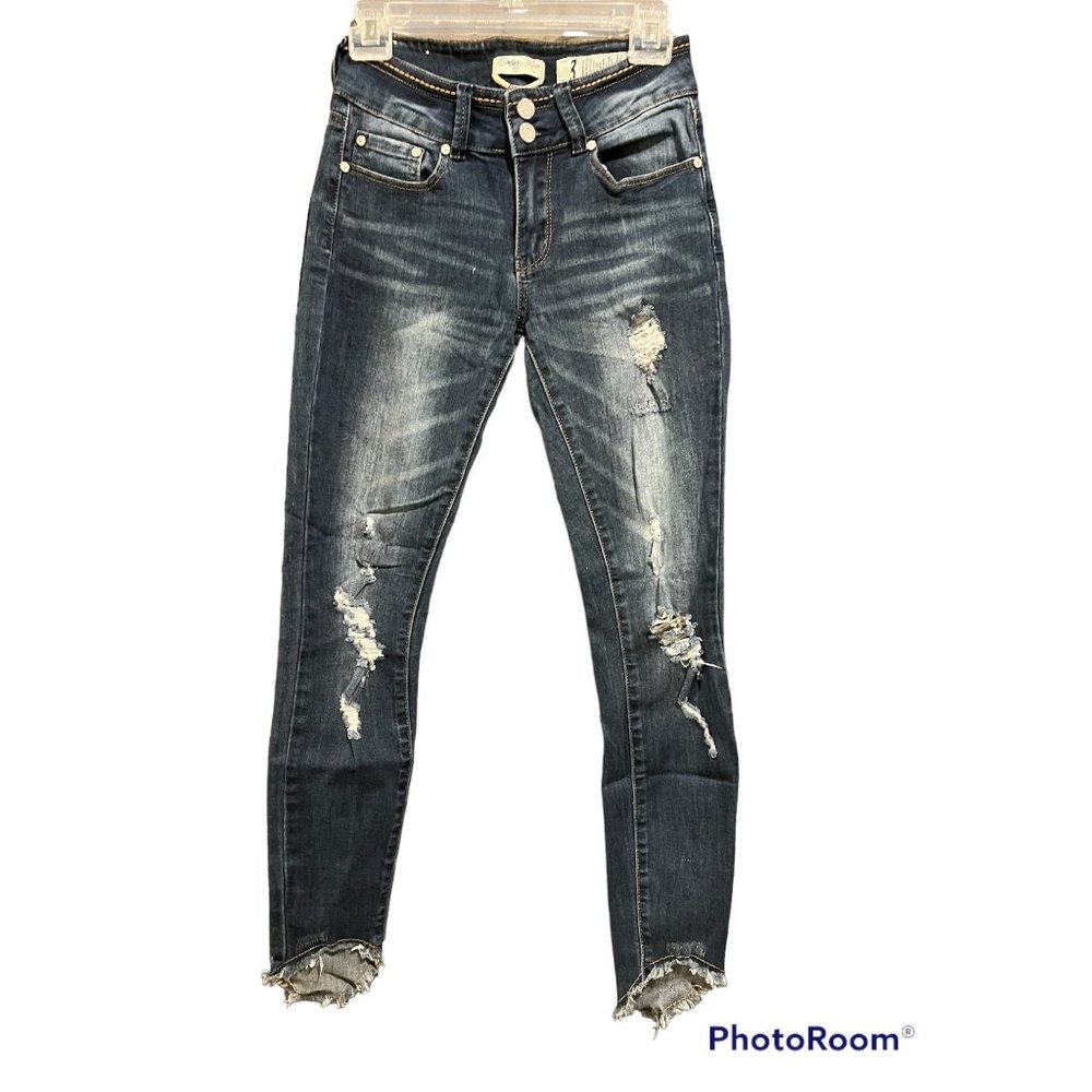 Womens Ankle Jeans with Rips Size 3